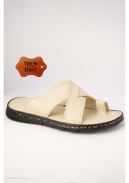 Kr.93 Anatomik Taban Içi Dışı Deri Tek Parmak Erkek Terlik fiyatları