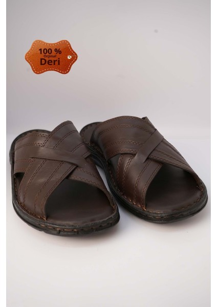 Kr.97 Anatomik Taban Içi Dışı Deri Erkek Terlik modelleri