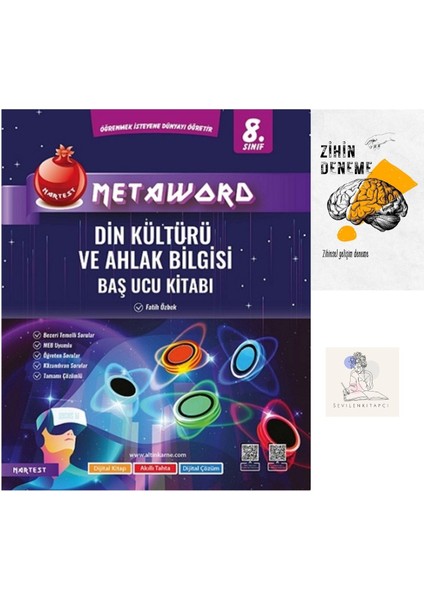 8.sınıf Metaword Din Kültürü Başucu Konu KİTABI+ZİHİNDENEME-NT-847