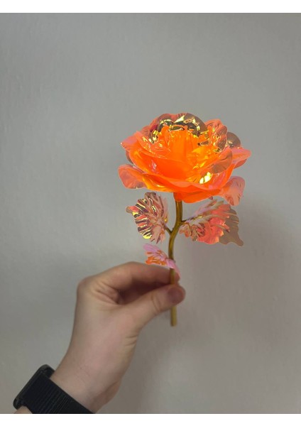 1 Adet Solmayan Gül, Turuncu Gül, Yapay Gül, Sonsuzluk Gülü, Sevgililer Günü Hediyesi fiyatları