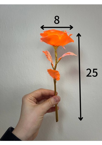 1 Adet Solmayan Gül, Turuncu Gül, Yapay Gül, Sonsuzluk Gülü, Sevgililer Günü Hediyesi indirimleri