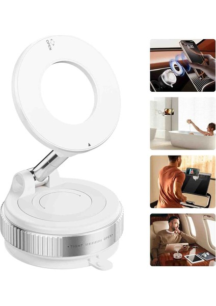 Yüksek Kaliteli K007 360 Derece Dönebilen Vakum Özellikli Magnetik Araç Içi Telefon Tutucu fiyatları