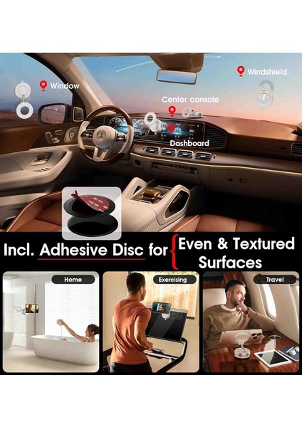 Yüksek Kaliteli K007 360 Derece Dönebilen Vakum Özellikli Magnetik Araç Içi Telefon Tutucu modelleri