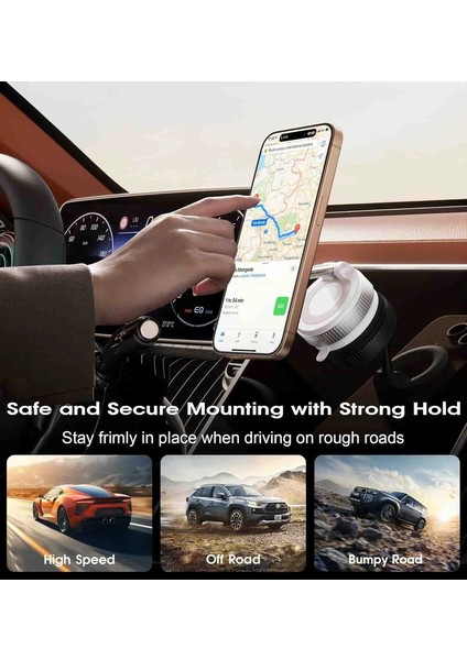 Yüksek Kaliteli K007 360 Derece Dönebilen Vakum Özellikli Magnetik Araç Içi Telefon Tutucu indirimleri