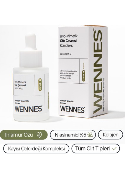 | Biyo-Mimetik Göz Çevresi Kompleksi Serum | Anti-Aging, Kayısı Çekirdeği Kompleksi + Niasinamid Luna8 fiyatları