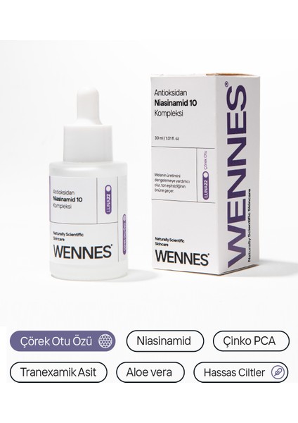 | Antioksidan Niasinamid 10 Kompleks Serum, Ton Eşitleyici Destek - Aloe + Çörek Otu Özü - Luna22 fiyatları