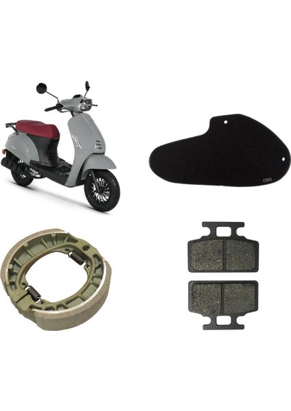 Kuba Bluebird 50 Bakım Seti Ön-Arka Balata ve Hava Filtresi