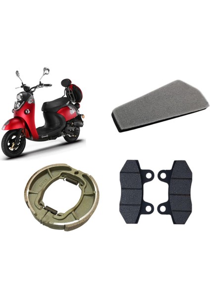 Kuba Trendy 50 Bakım Seti Ön-Arka Balata ve Hava Filtresi