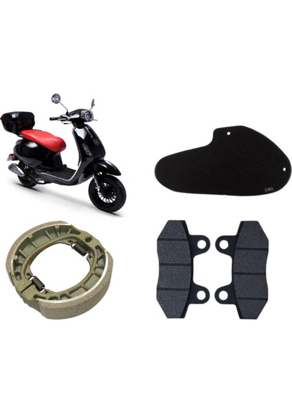 Rks Azure 50 Bakım Seti Ön-Arka Balata ve Hava Filtresi