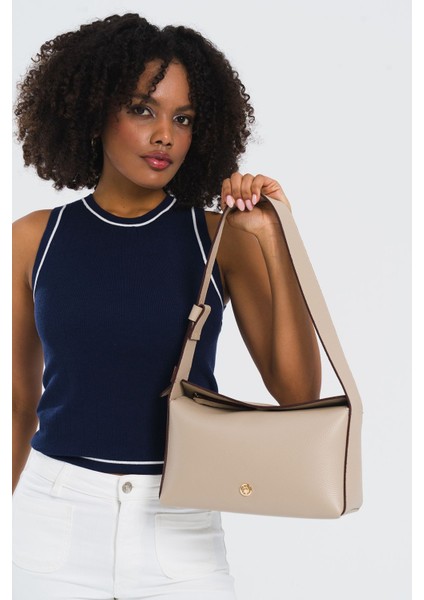 Çapraz Askılı Kadın Çanta Bej Us25203 modelleri