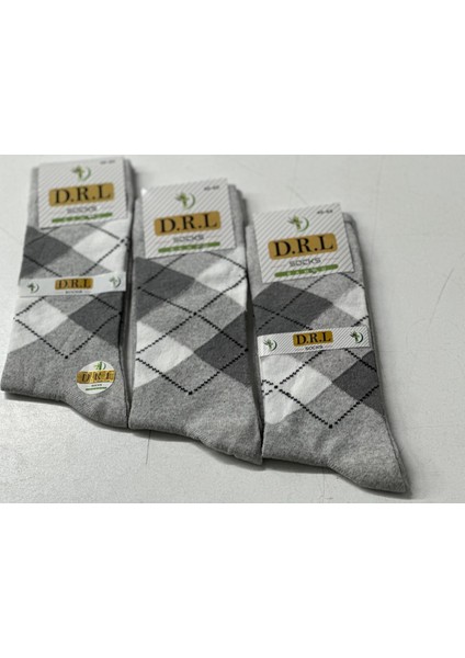 3 Adet Baklava Desen Likralı Penyeerkek Çorap