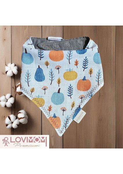 Pamuk Ekstra Soft 2 Kat Müslin Bebek Fuları Salya & Mama Önlüğü 45cm 3 Çıtçıtlı Pumpkin fırsatları