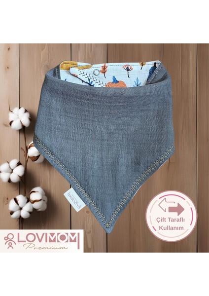 Pamuk Ekstra Soft 2 Kat Müslin Bebek Fuları Salya & Mama Önlüğü 45cm 3 Çıtçıtlı Pumpkin indirimleri