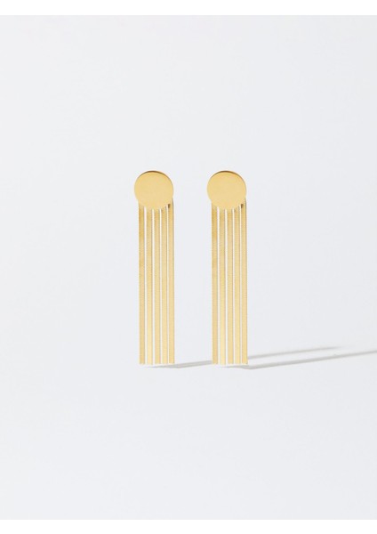Paslanmaz Çelik Gold Küpe