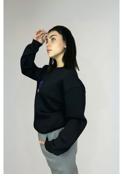 Shark Oversize Pamuklu Özel Tasarım Sweatshirt