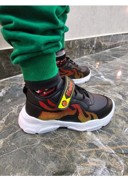 Lastikli Cırtlı Yumuşak Esnek Hafif Nefes Alabilen Unisex File Çocuk Spor Ayakkabı