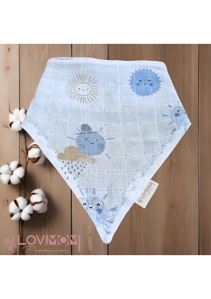 Pamuk Ekstra Soft 2 Kat Müslin Bebek Fuları Salya & Mama Önlüğü 45cm 3 Çıtçıtlı Sunshine indirimleri