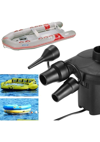 220V Elektrikli ve Çakmak Hava Pompası Şişme Yatak Bot Simit Şişme Koltuk Deniz Yatağı Pompa Air Pum