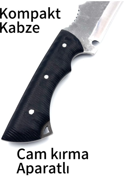 Kamp Büyük boy 42,5 cm Bıçak Vaket Deri Kılıflı
