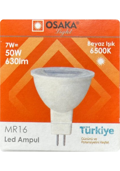 (2 adet) Osaka 7W (50W) Beyaz Işık (6500K) G4 DUYLU (Iğne Bacak) LED Çanak Ampul