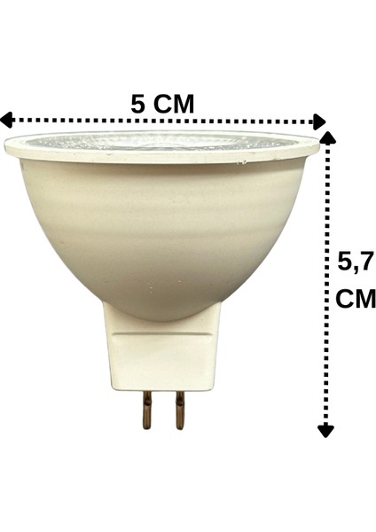 (4 adet) Osaka 7W (50W) Beyaz Işık (6500K) G4 DUYLU (Iğne Bacak) LED Çanak Ampul