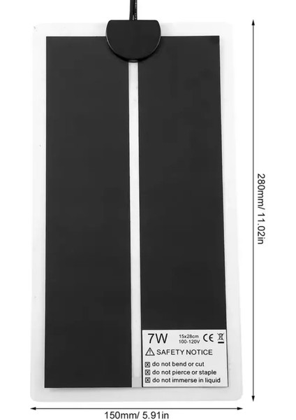 7W Teraryum Sürüngenler Isı Matı Pet Isıtma Pedi 28X12CM modelleri