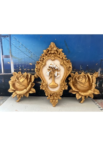 Duvar Çiçek ve Tablo 3lü Set