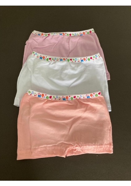 Tutku Kız Çocuk Müzik Desenli Şort Külot 3’lü Set – Pembe, Lila, Beyaz fiyatları