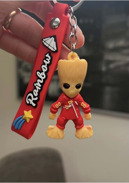 Groot Marvel Anahtarlık Kırmızı I Am Groot