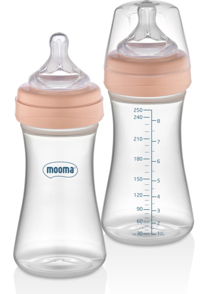 Kindy Antikolik PP Biberon 250 ml 6- 18 Ay (ORTA AKIŞ) - Old Rose