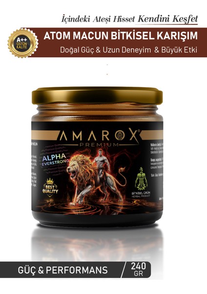 Ginseng Atom Güç Amarox Premium Özel Karışımlı Bitkisel Macun Kavanoz (240 Gr)