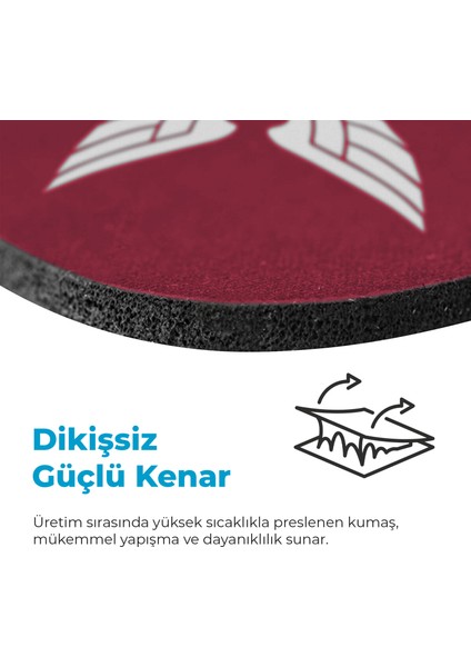 Classic - 70x30 Bordo Gaming Oyuncu Mouse Pad Kaymaz Taban Büyük Ped Klavye Fare Altlığı Mousepad