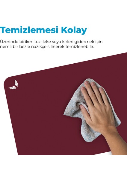 Classic - 70x30 Bordo Gaming Oyuncu Mouse Pad Kaymaz Taban Büyük Ped Klavye Fare Altlığı Mousepad