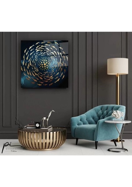 Balıkların Girdabı Cam Tablo modelleri