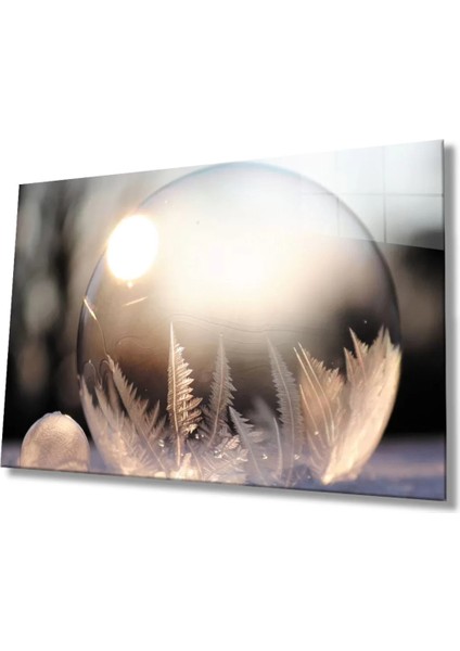 Kar Küresi Cam Tablo, Ev ve Ofis Duvar Dekoru