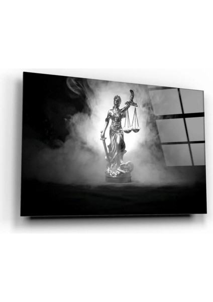 Themis Heykeli Cam Tablo