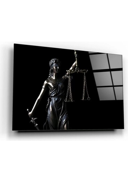 Themis Heykeli Cam Tablo