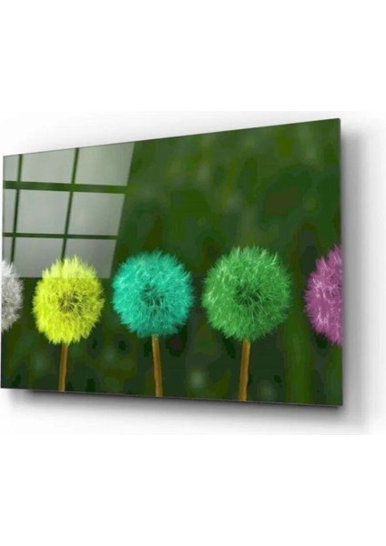 Renkli Karahindibalar Cam Tablo 50 x 70 cm fırsatları