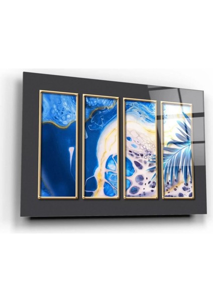 Soyut Desen Cam Tablo