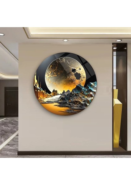Issız Şehir Temalı Sanatsal Cam Tablo