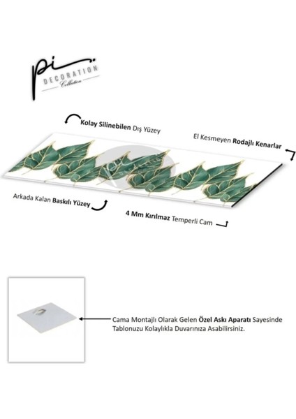 Yapraklar Panoramik Cam Tablo fırsatları