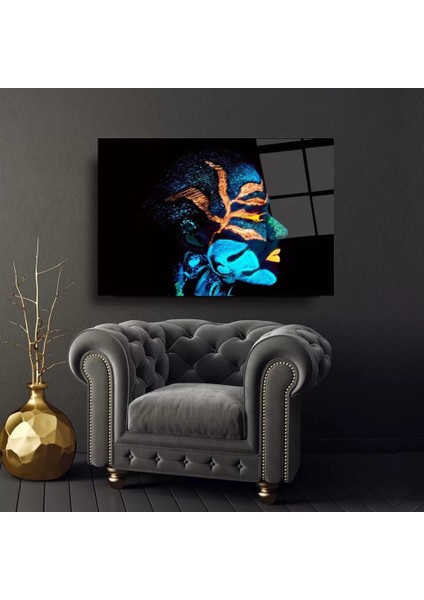 Sanatsal Insan Temalı Cam Tablo