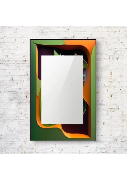 Dekorarif Desenli Dikdörtgen Duvar Aynası 54