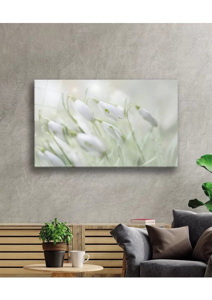 Marsilyan- Kardelen Çiçeği Cam Tablo Snowdrop Flower fiyatları