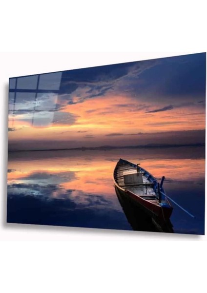 Deniz Günbatımı Cam Tablo 4mm Dayanıklı Temperli Cam