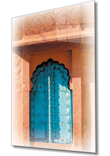 Marsilyan- Mavi Demir Kapı Kapı Cam Tablo fiyatları