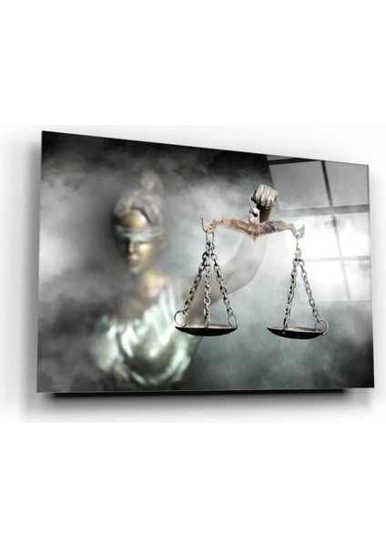 Themis Heykeli Cam Tablo