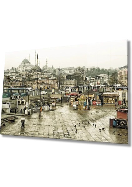 Marsilyan- Istanbuldan Kareler Cam Tablo