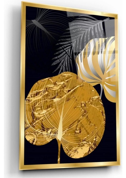 Marsilyan- Gold Yaprak Cam Tablo