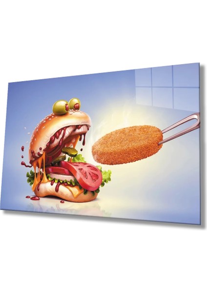 Marsilyan- Hamburger Mutfak Cam Tablo